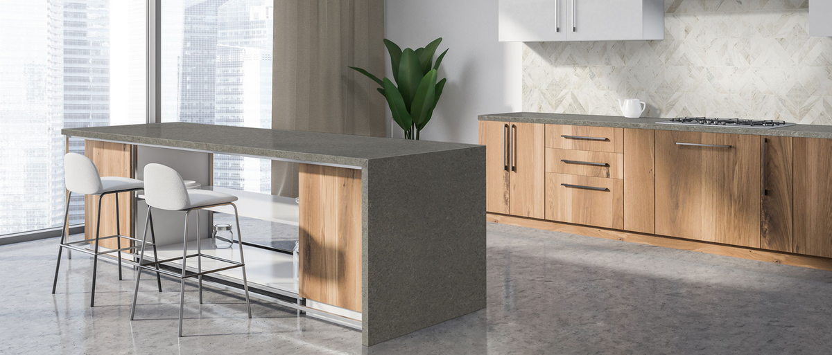 Countertop Quartz 2cm - 3 cm Babylon Gray 130x65 MSI.