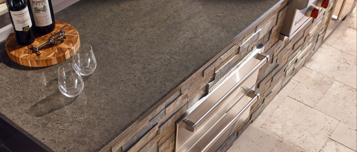 Countertop Quartz 2cm - 3 cm Babylon Gray 130x65 MSI.