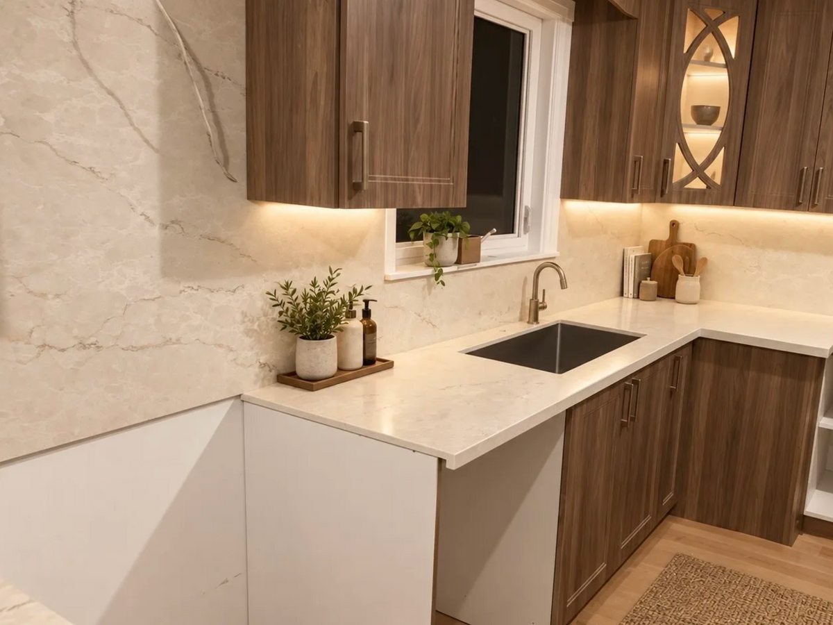 Countertop Quartz 2cm - Double 2cm 6888, 126 x 63.