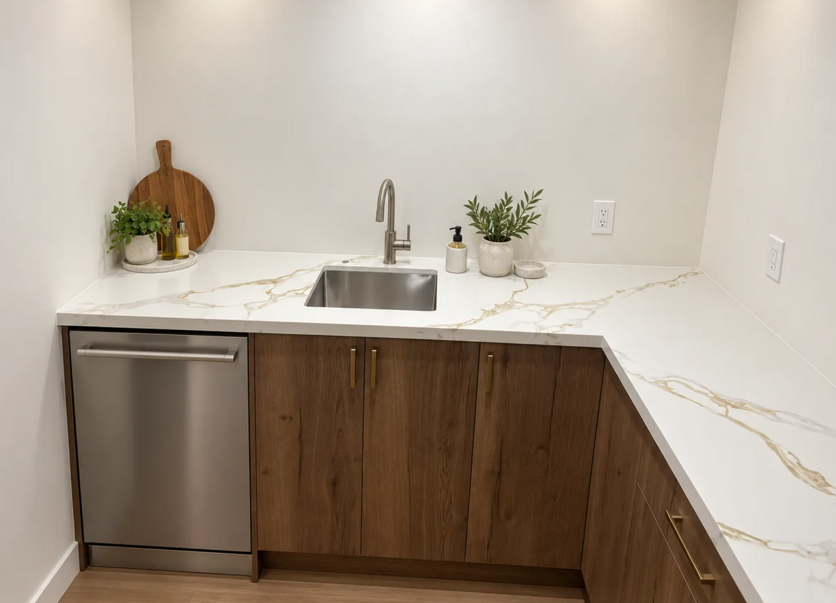 Countertop Quartz 2cm - Double 2cm, 9952, 126 x 63.