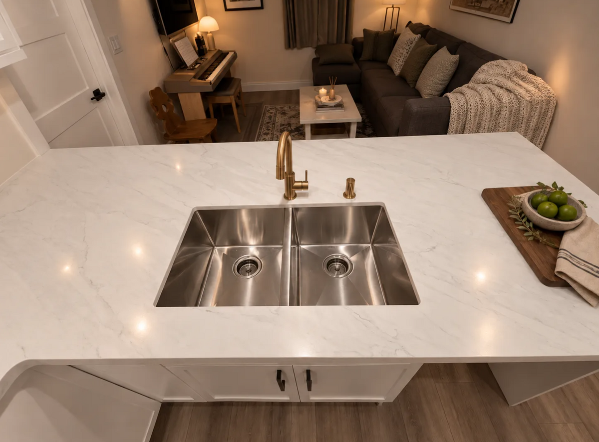 Countertop Quartz 2cm - Double 2cm, 9968, 126 x 63.