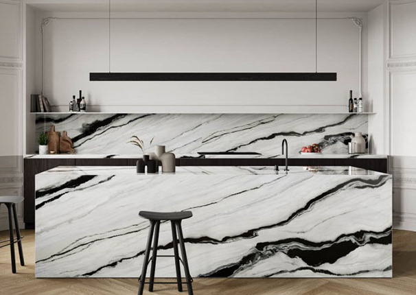 Countertop Quartz 1.2cm - 2cm Tera Charcoal White SF
