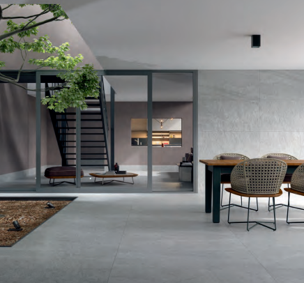 Cer./Por. Tuile Lavagna Pietra Di Argento Mat 24x24 en boîte de 15,50 PC