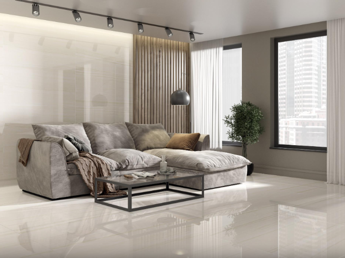 Ceramic Tile Dolomite Crema Polished 48x48 in 15.50 SF Box