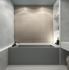 Carrelage en porcelaine - MAYOLICA TORTORA 3x6 po Gloss