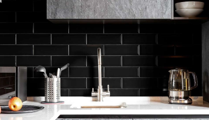 Ceramic Tile Mayolica Black Polished 3x12 in 6.35 SF Box