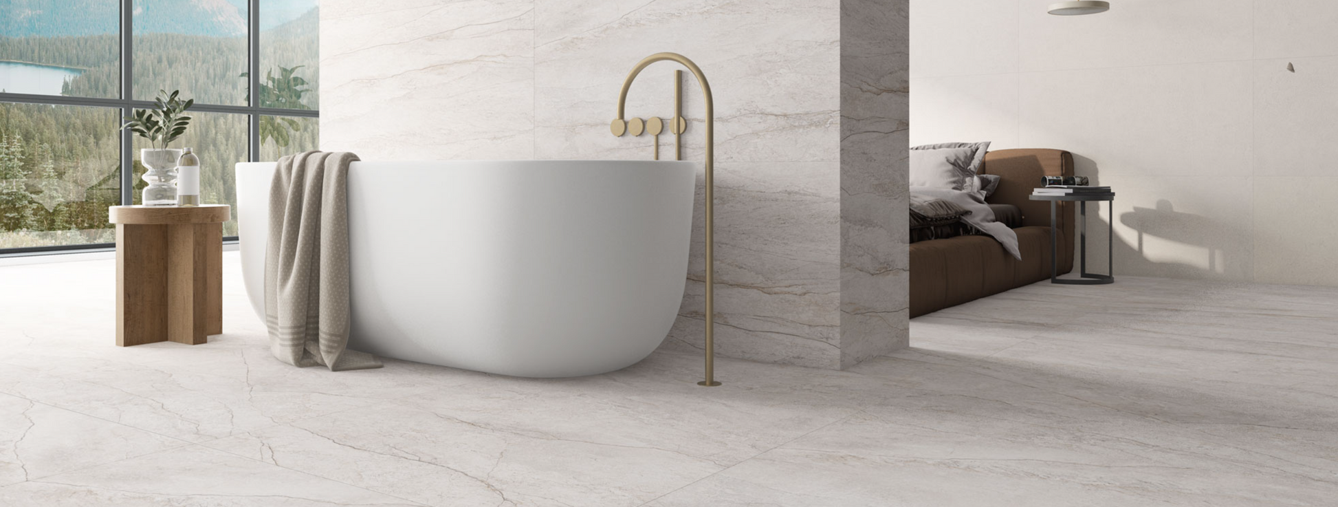 Porcelain Ceramic Tile - Pris. Breccia Collection available in 2 sizes 2 colors and 1 finish