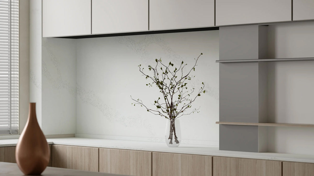 Countertop Quartz 2cm - 3cm TCE 4018 Soft Haze - 63x126 in.