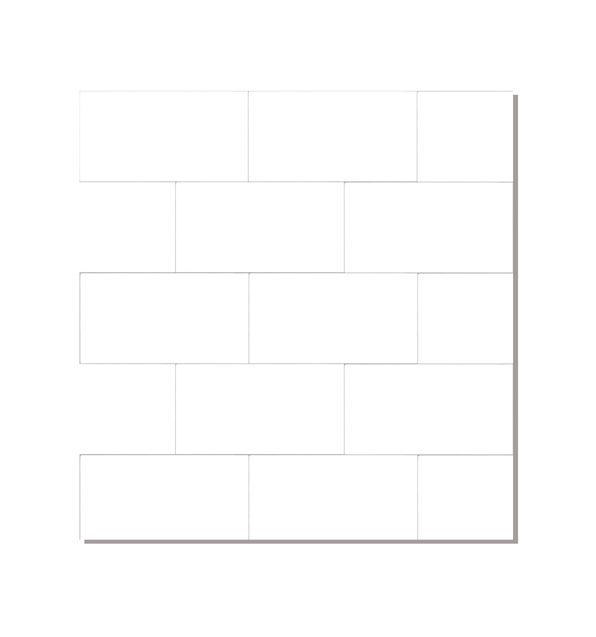 Ceramic Tile Mg White Ice Matte 4x16 in 15.33 SF Box 4x16 in