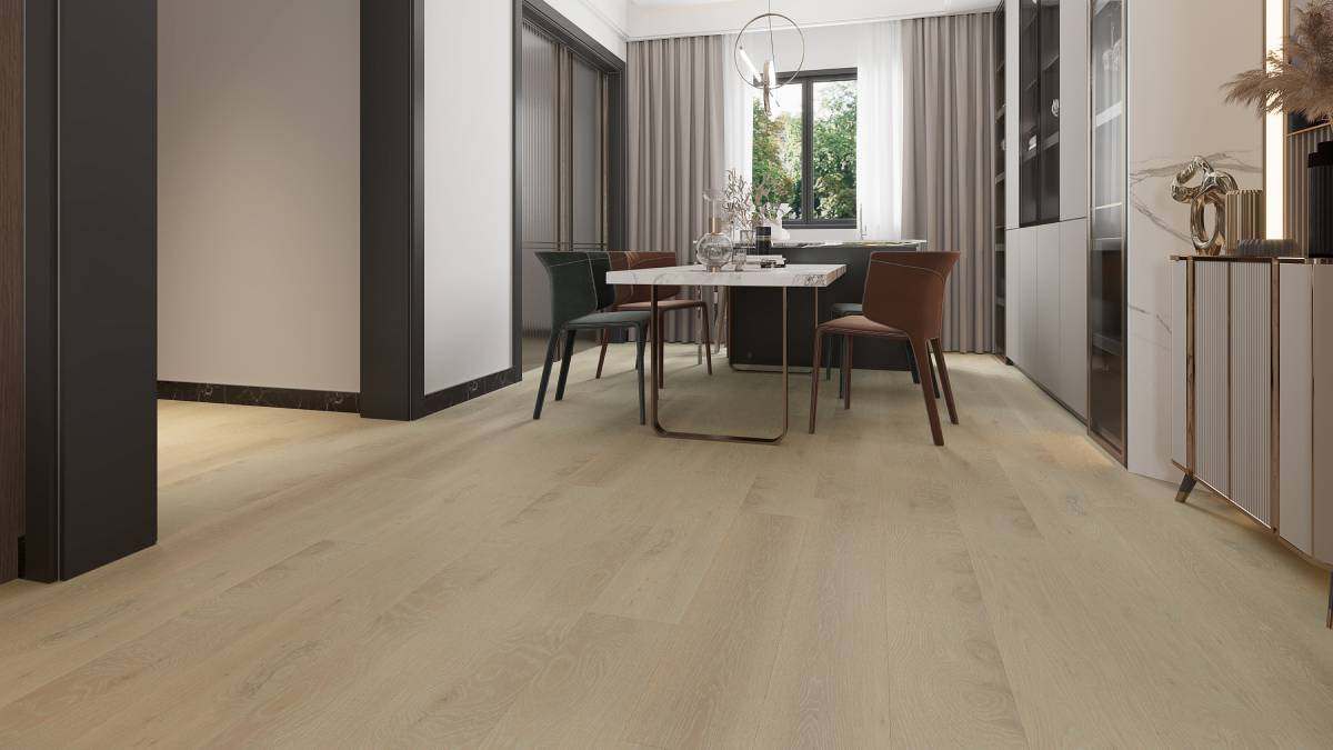 Engineered Hardwood Flooring American Oak 6 in Collection Wheat Berry.