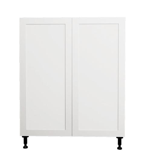 27 L x 34 3/4 H x 24" Shaker White Base Kitchen Cabinet 2 Doors