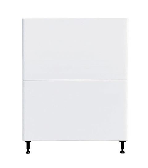 Armoire de cuisine bas 2 tiroirs blanc laqué 30 L x 34 3/4 H x 24 po.