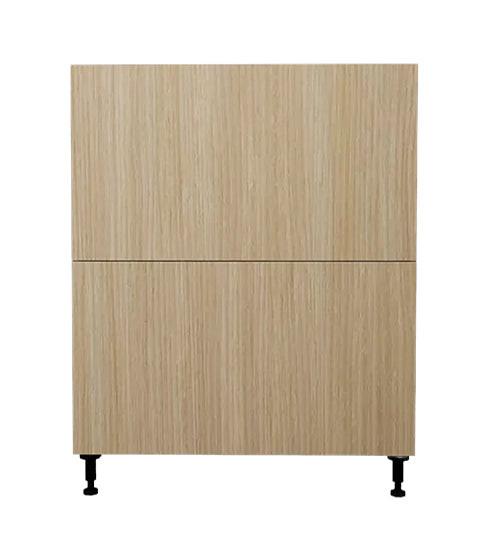 30 L x 34 3/4 H x 24 P" Natural Beauty Kitchen Base Cabinet 2 Drawers Unit