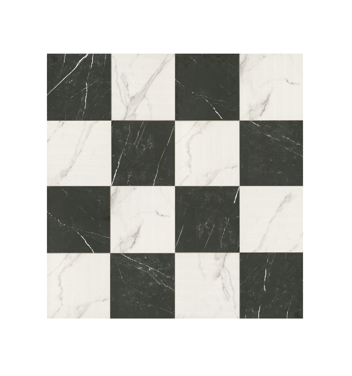 Tile Calacatta marquina Chekered 24x24 in 16 sf Box 24x24 in