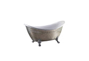 Clawfoot tubs 67 ⅜×31 ½ ×31 ⅞ in  (1710×800×810 mm) Silver Mosaic