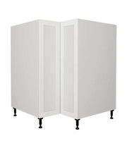 36 L x 34 3/4 H x 24" Shaker White Base Corner Kitchen Cabinet 2 Doors