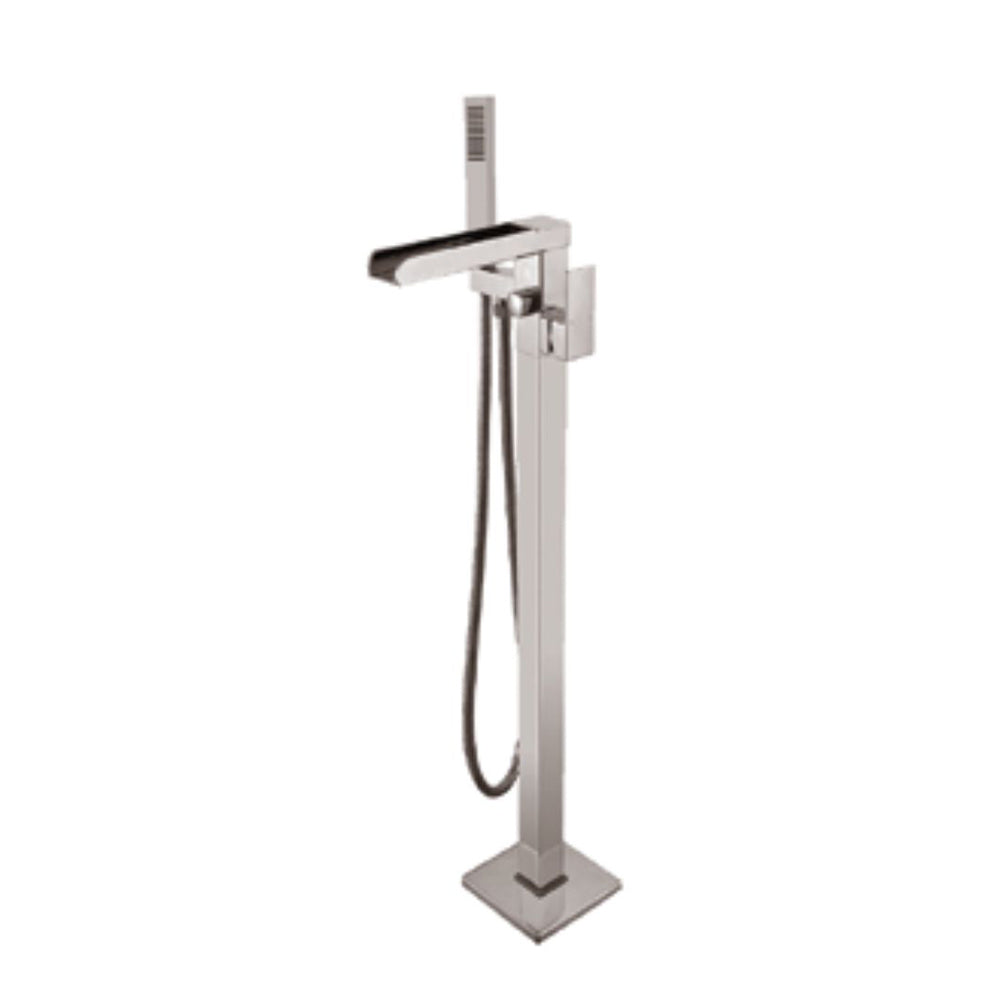 Freestanding Bathub Faucet & Handheld Shower Brushed Nickel