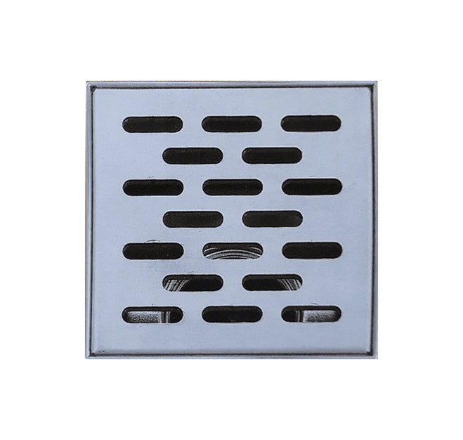 Square Drain Flow in Brushed Nickel 5 in