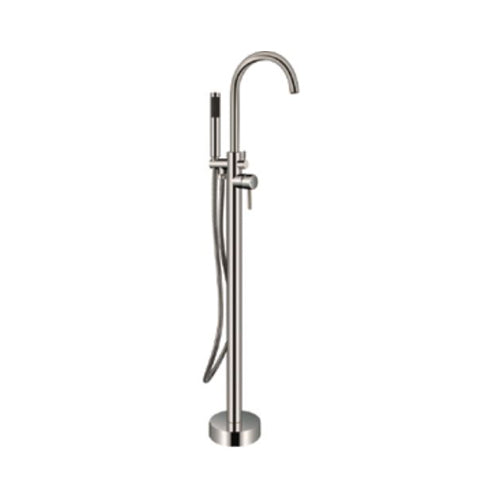 Freestanding Bathub Faucet & Handheld Shower Brushed Nickel