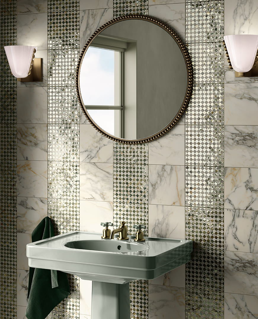Porcelain Ceramic Tile - collection Dimore available in 1 size, 4 colors and 1 finish.