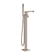 Freestanding Bathub Faucet & Handheld Shower Brushed Nickel