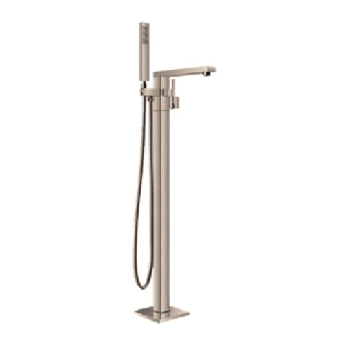 Freestanding Bathub Faucet & Handheld Shower Brushed Nickel