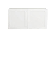 Armoire de cuisine supérieur blanc mat style Shaker, 30 po L x 20 po H x 12 1/2 po, avec réfrigérateur à 2 portes