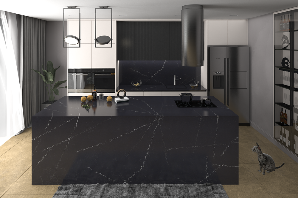 Countertop Quartz 2cm - 3cm KASS  9906 SF