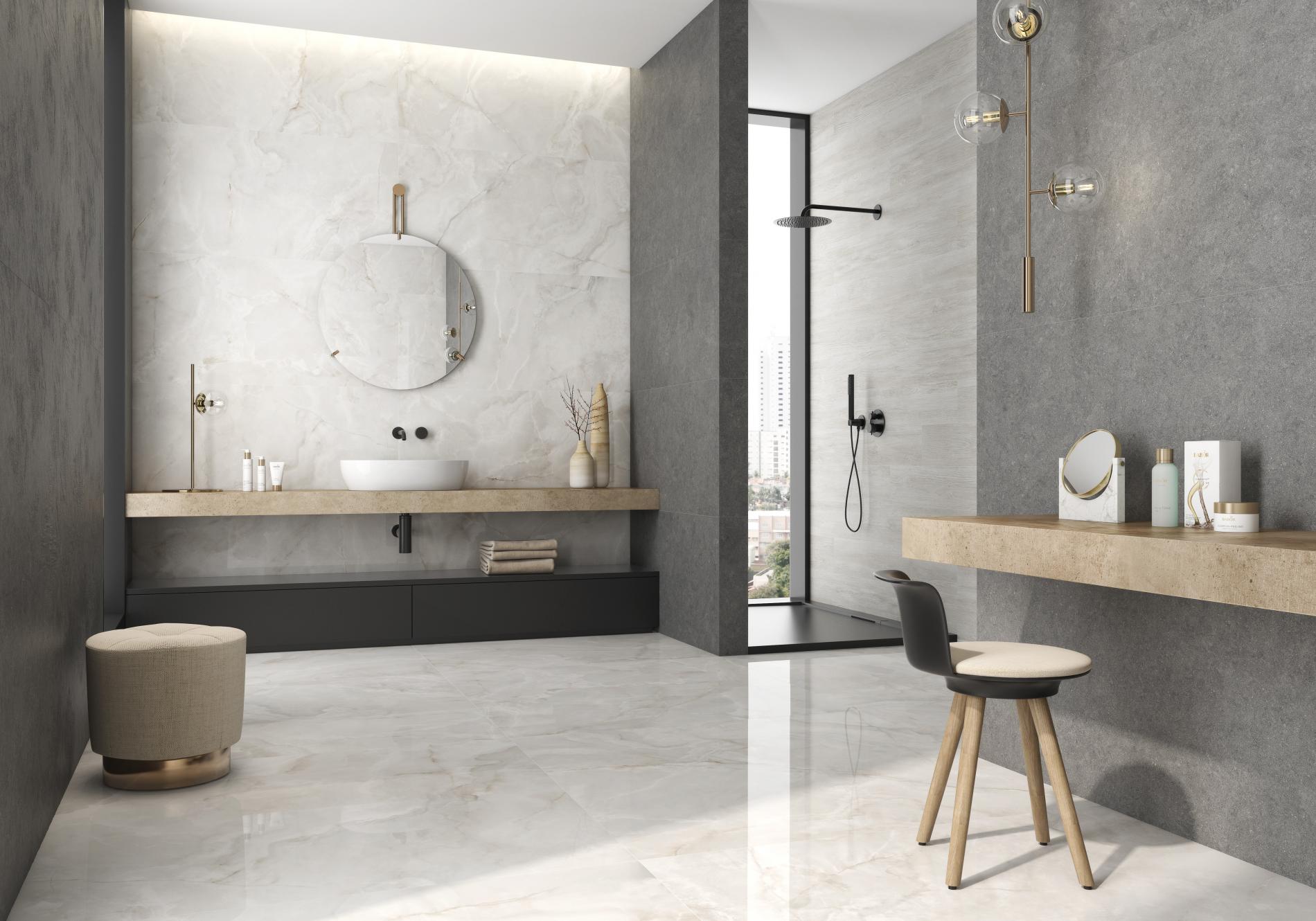 Porcelain Ceramic Tile - CR. NOOR Collection available in 3 sizes, 1 colors and 2 finish.