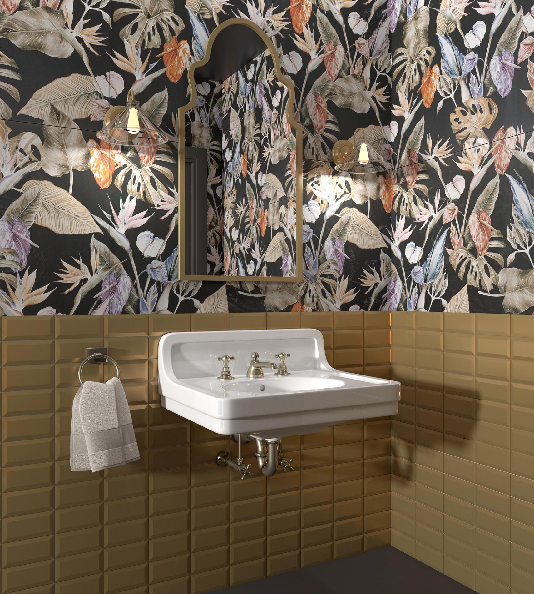 Carrelage en porcelaine - SUBWAY ORO 3x6 PO Mat