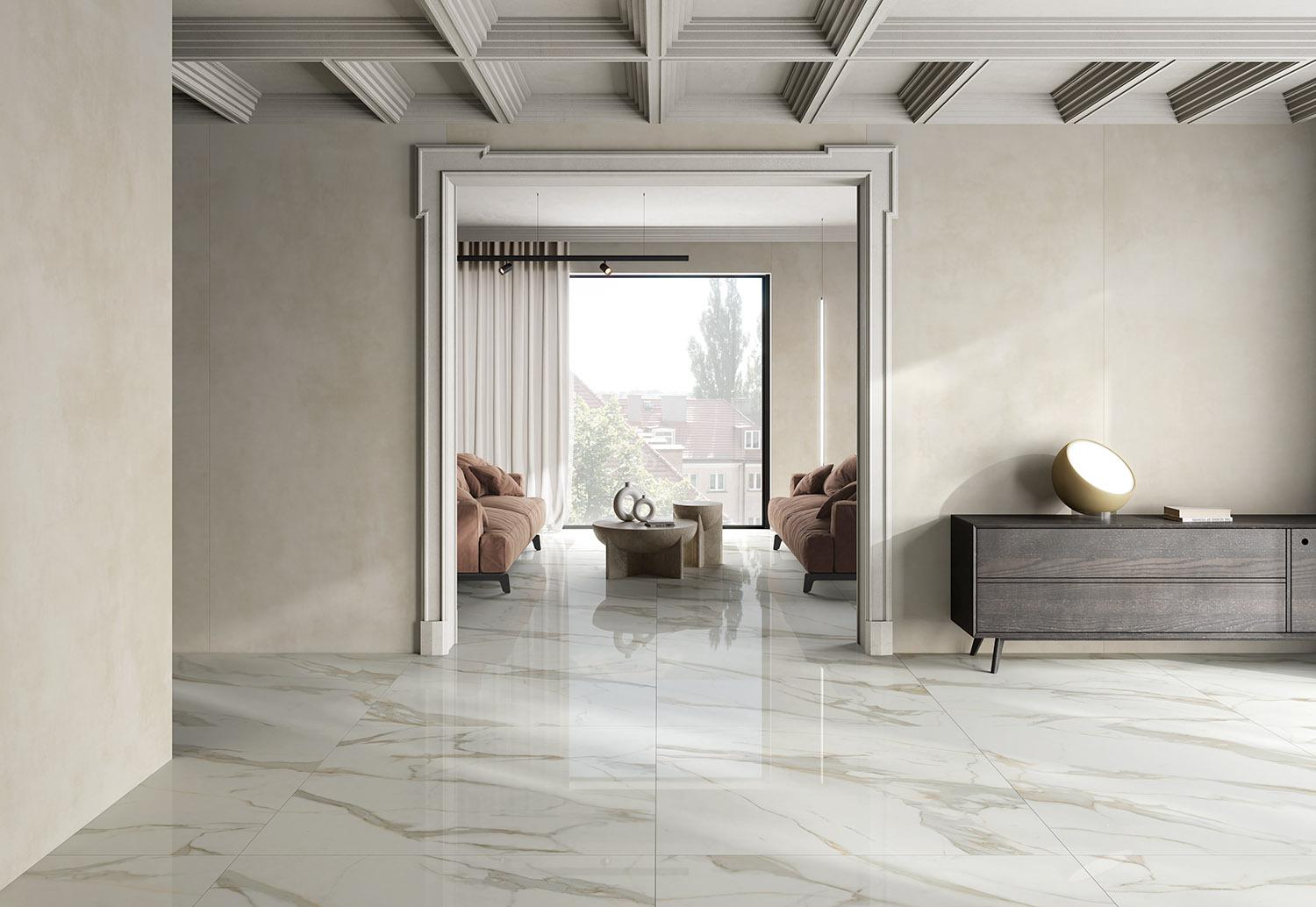 Ceramic Tile - CALACATA Collection available in 3 sizes, 3 colors and 2 finishes.