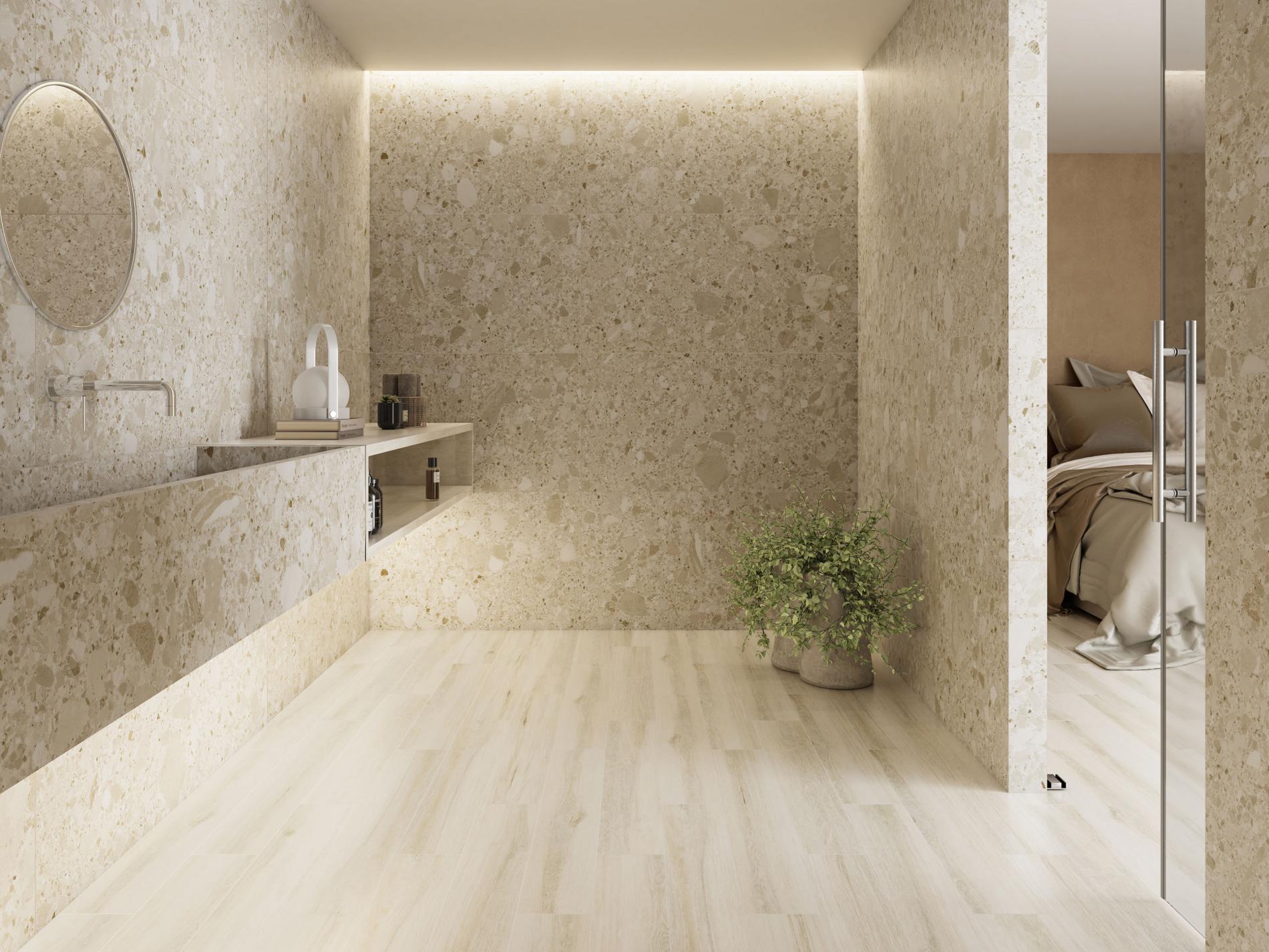 Porcelain Tile Natural Stone Style Grey Pietra Crema Matte 24x24 in 15.50 SF Box