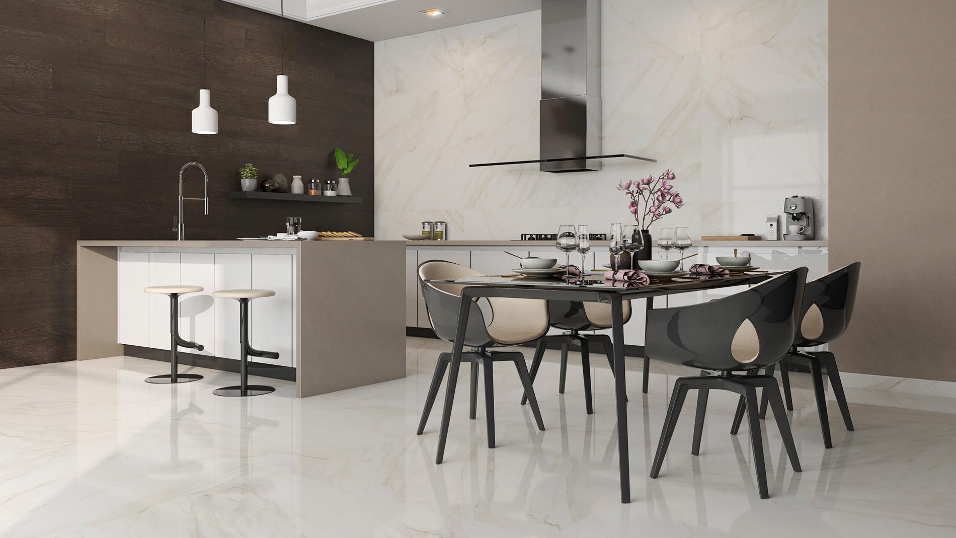 Carreaux de céramique en porcelaine - Collection TRESANA disponible en 3 tailles, 1 couleur et 2 finitions.