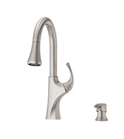 1-Handle Pull-Down Kitchen Faucet With Soap Dispenser