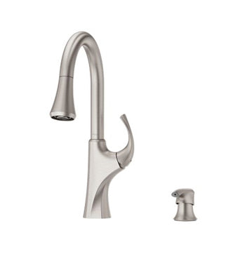 1-Handle Pull-Down Kitchen Faucet With Soap Dispenser