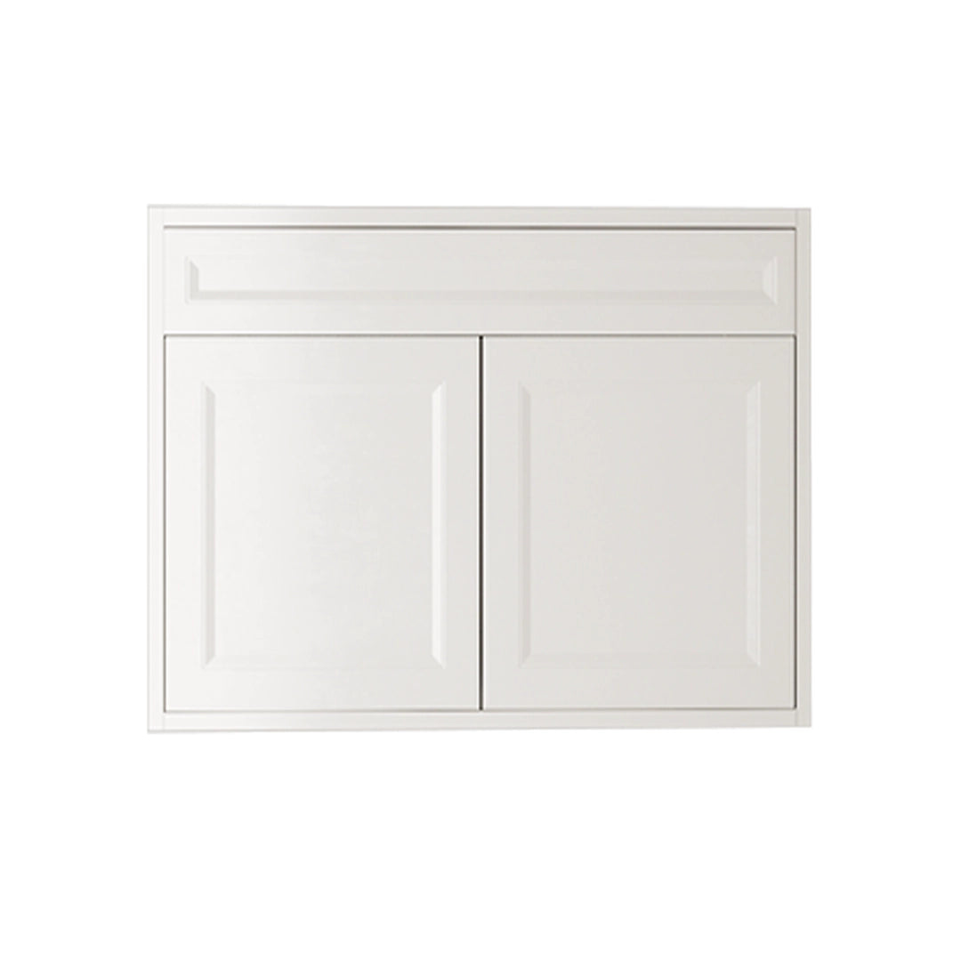 Shaker White Vanity 36 in. Suspended 2 Doors with Countertop