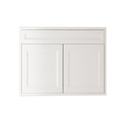 Shaker White Vanity 36 in. Suspended 2 Doors with Countertop