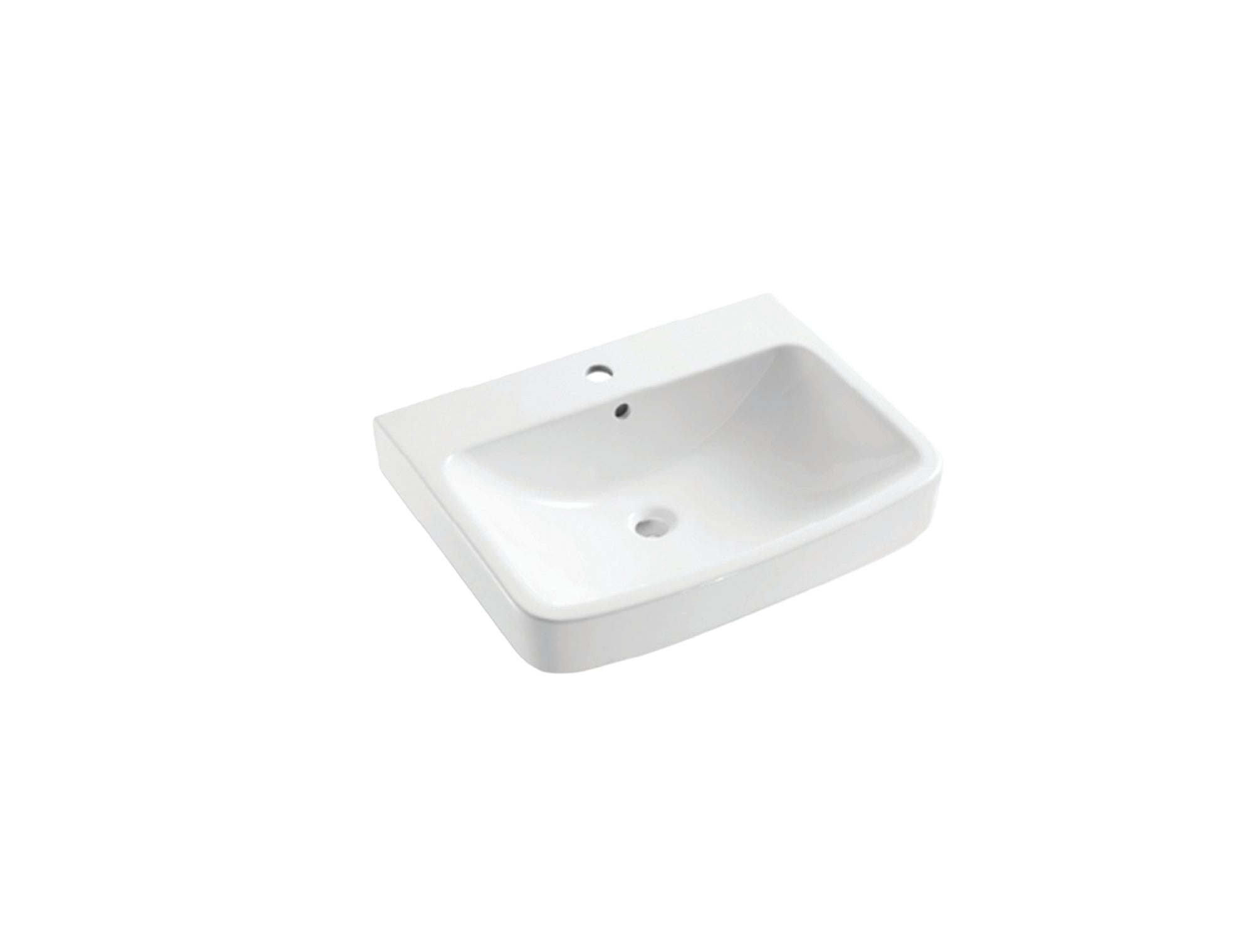 Drop-in  bathroom Ceramic Vessel Sink 24x18-3/4x7-7/8 in MJ-287B