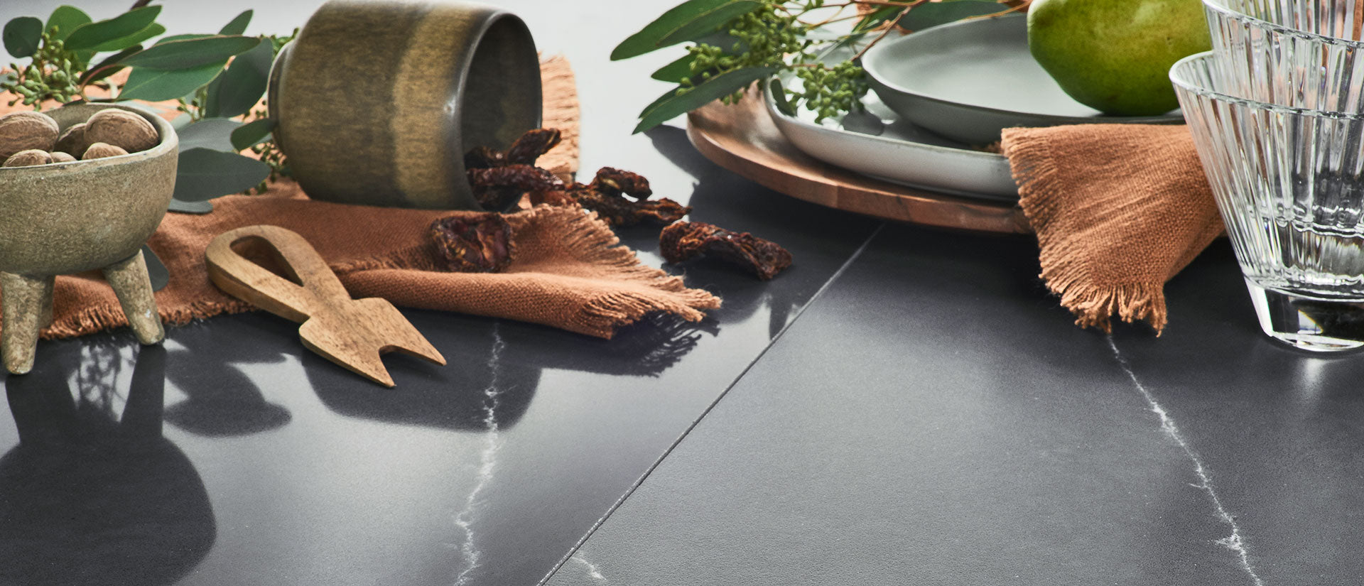 Plan de travail en quartz 2-3 cm, stéatite Metropolis MSI