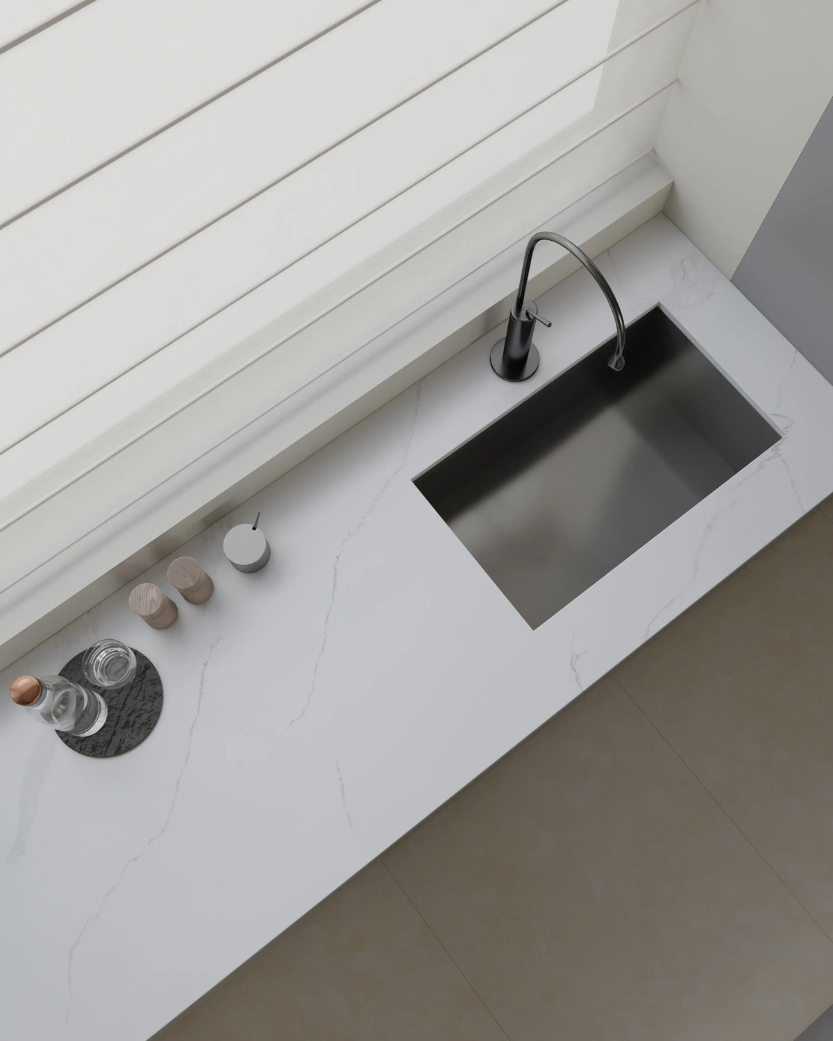 Countertop Quartz 2cm - 3cm TCE 4032 Calacatta Flow 63x126 in.