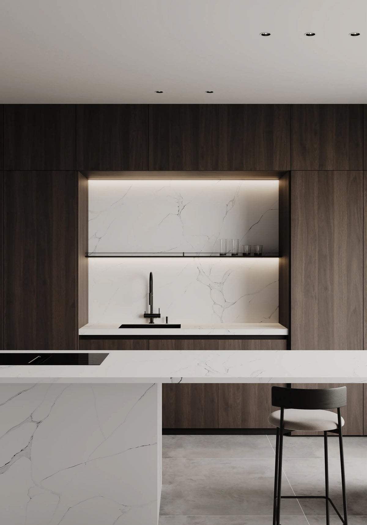 Countertop Quartz 2cm - 3cm TCE  4040 Arctic Flow 63x126 in.
