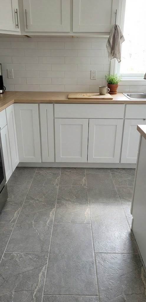 Carreau de céramique Alstein Fd US Gris mat 12 x 24 po, boîte de 17,44 pi²