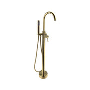 Freestanding Bathub Faucet & Handheld Shower Gold