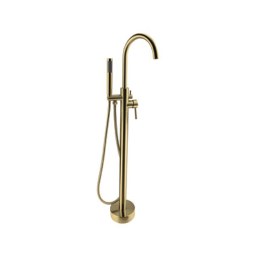 Freestanding Bathub Faucet & Handheld Shower Gold