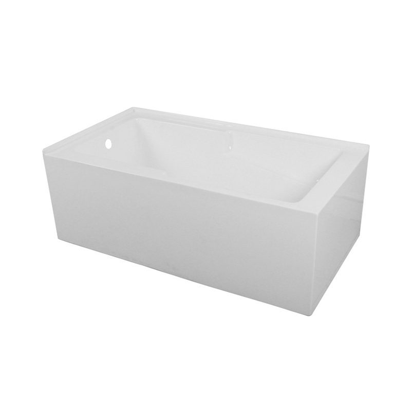 Corner Tub Left Drain Size: 60×32×22 in 2 Wall