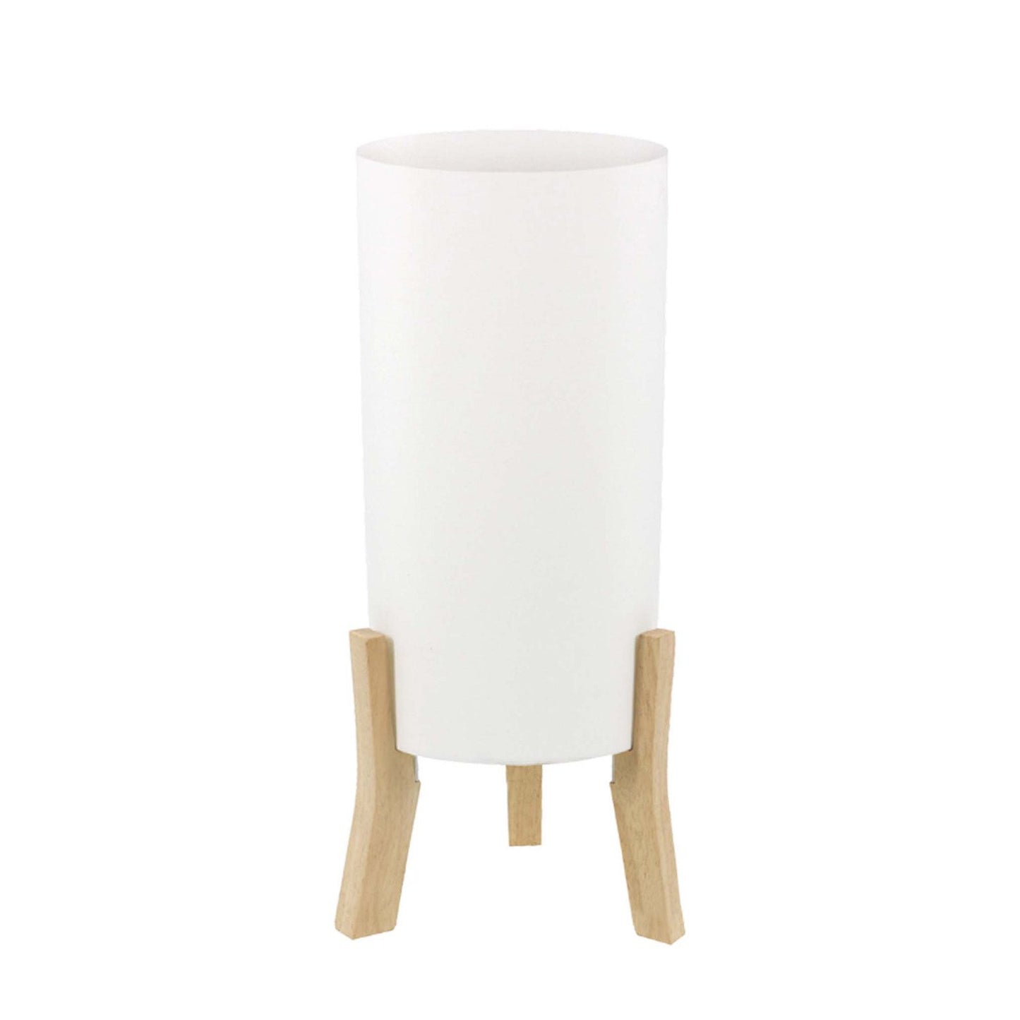 Cylinder Table Lamp Wood Base - Autentica