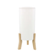 Cylinder Table Lamp Wood Base Autentica