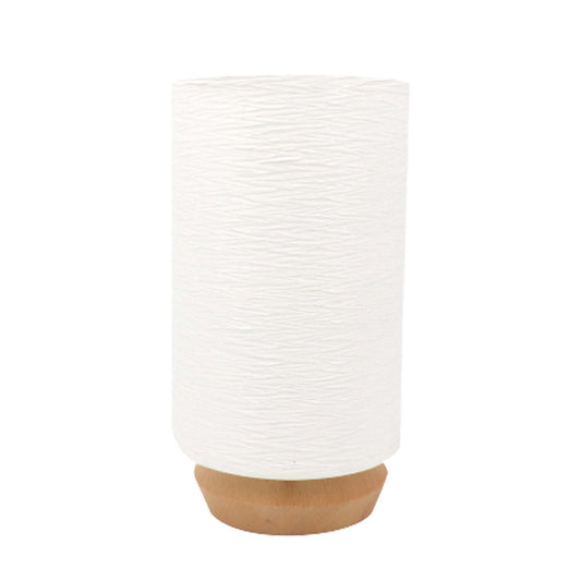 Lampe de table cylindrique Woodward - Blanc