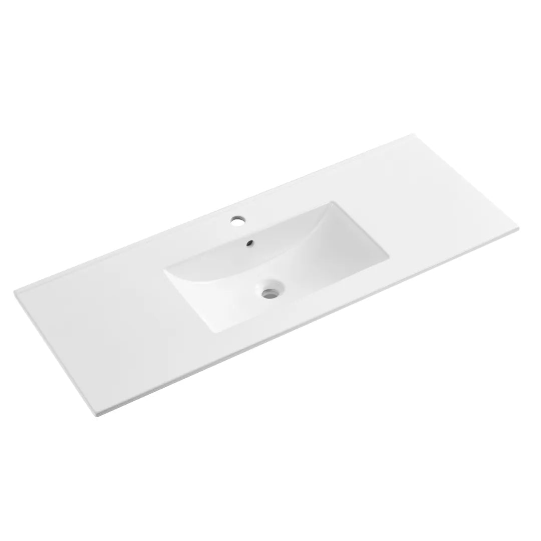 Drop-In Bathroom Sink Overall dimensions :  47 ⅝ × 18 5⁄16 x 6 13⁄16 in.