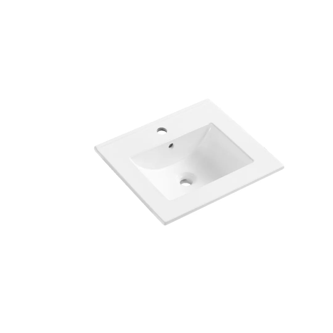 Lavabo de salle de bain encastré Dimensions hors tout : 20 ¼ x 18 5 ⁄₁₆ x 6 13 ⁄₁₆ po.